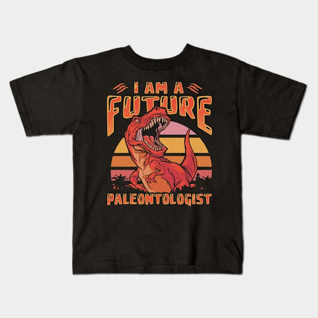 Paleontology Funny Fossil Hunter Future Paleontologist Paleontologist Geologist Kids T-Shirt by missalona